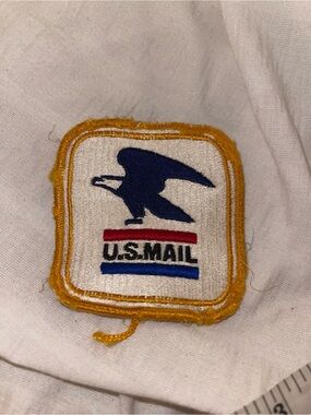 U.S. Mail Eagle Embroidered Patch - White, Gold, Black, Red, Blue USPS